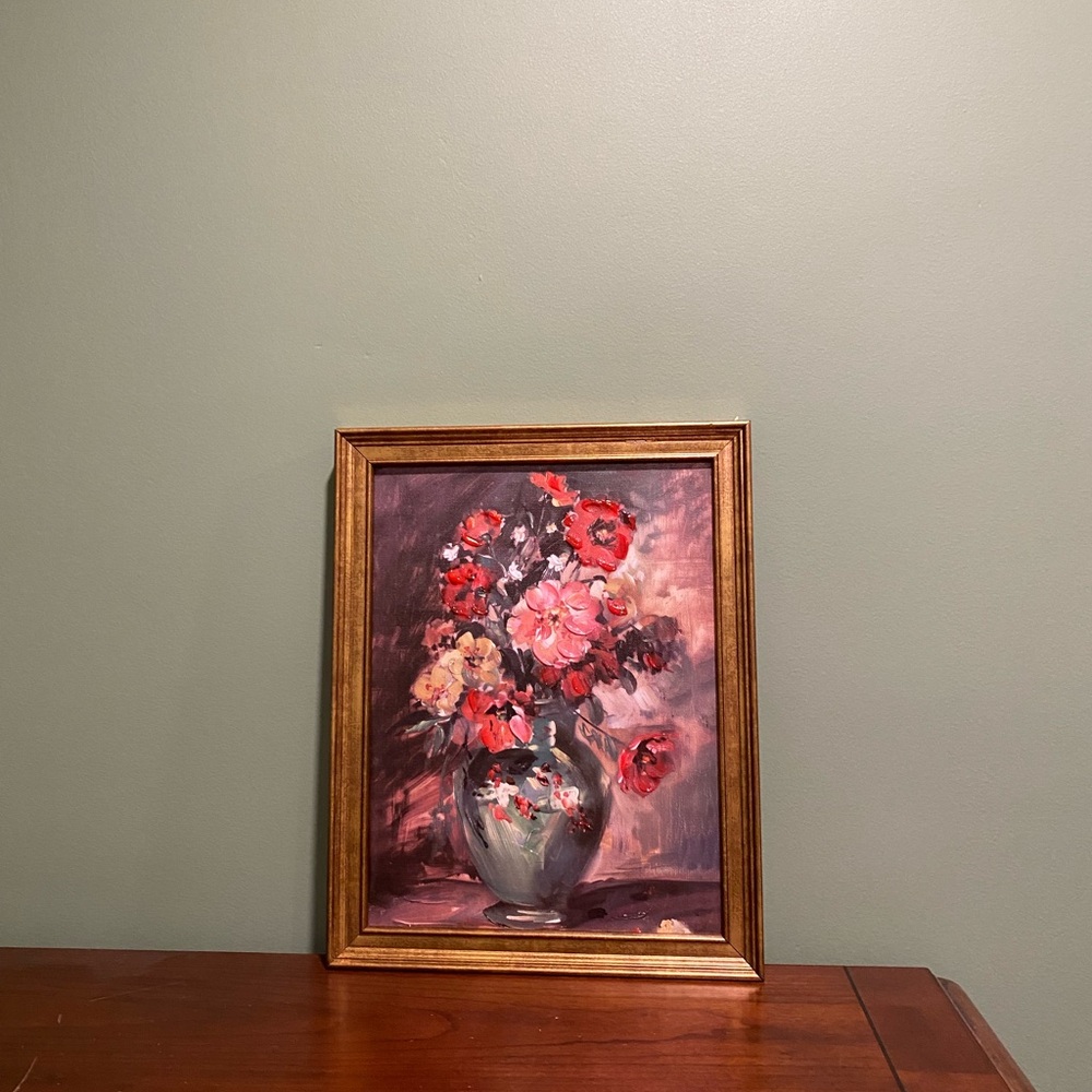 🖼HP🖼Floral Art Print in Gold Frame